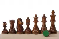 Zestaw szachowy | Figury szachowe German 5+ | Król 98 mm | Szachownica zwijana Mahoniowa